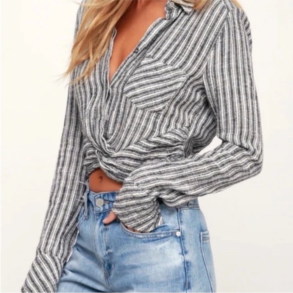FREE PEOPLE Lust for Life Striped Top Small